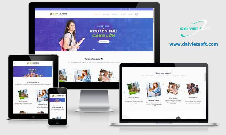 Thiết kế website trung tâm ngoại ngữ tại Hải Phòng