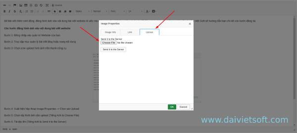 Cách đăng hình ảnh vào nội dung bài viết website
