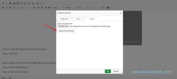 Upload hình ảnh vào nội dung bài viết website